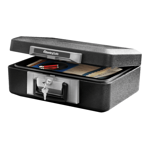 SentrySafe Privacy Key Lock Fire Chest - 0.25 Cubic Feet, Keyed Lock, Fireproof and Waterproof, 6.3 x 15.3 x 12.1 Inches, 16.9 lb