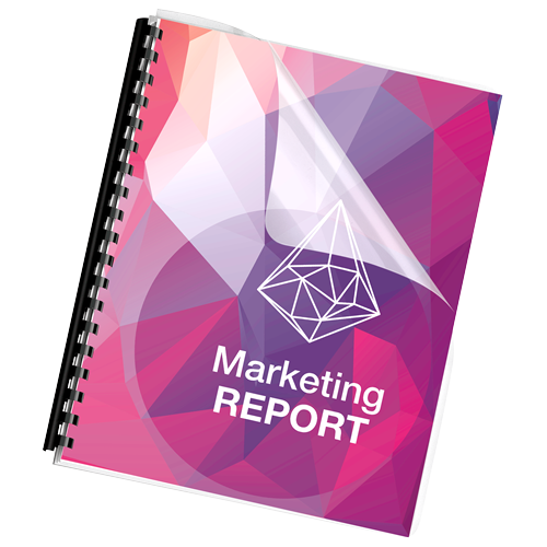 Fellowes Sparkling Clear Pre-punched Binding Covers Oversize 100 Pack