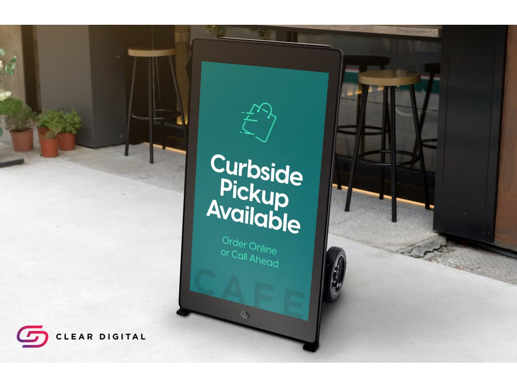 Clear Touch Mobile 55" Digital Signage System