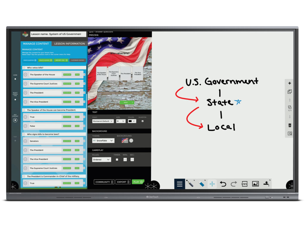 Clear Touch 86" Interactive Flat Panel Display Interactive Flat Panel Display