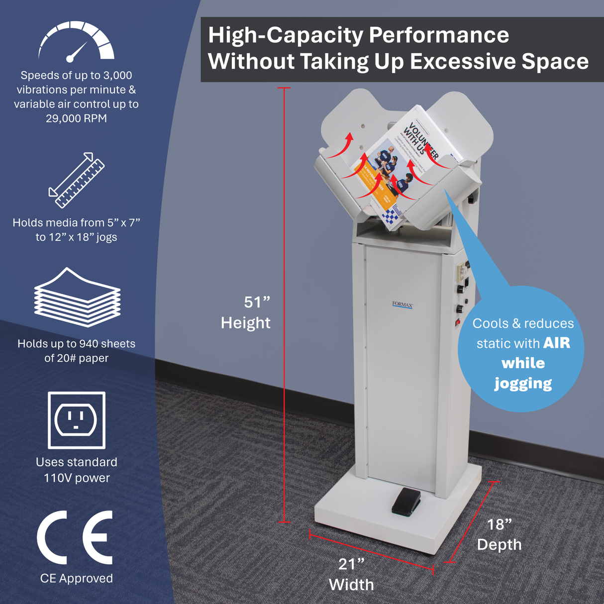Formax FD 404A1 High Capacity Air Jogger