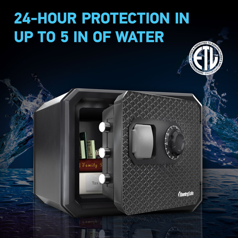 SentrySafe Fireproof and Waterproof Safe 0.81 Cubic Feet Capacity, 13.7 x 16.4 x 18.8 Inches