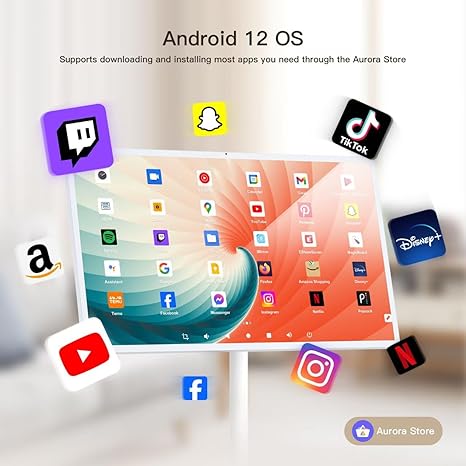 Fiteye - 32" Portable Touch Monitor Full Swivel Rotation, Android OS & Voice Remote Control