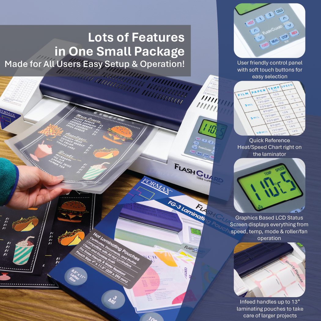 Formax FlashGuard 13R6 13" Pouch Laminator
