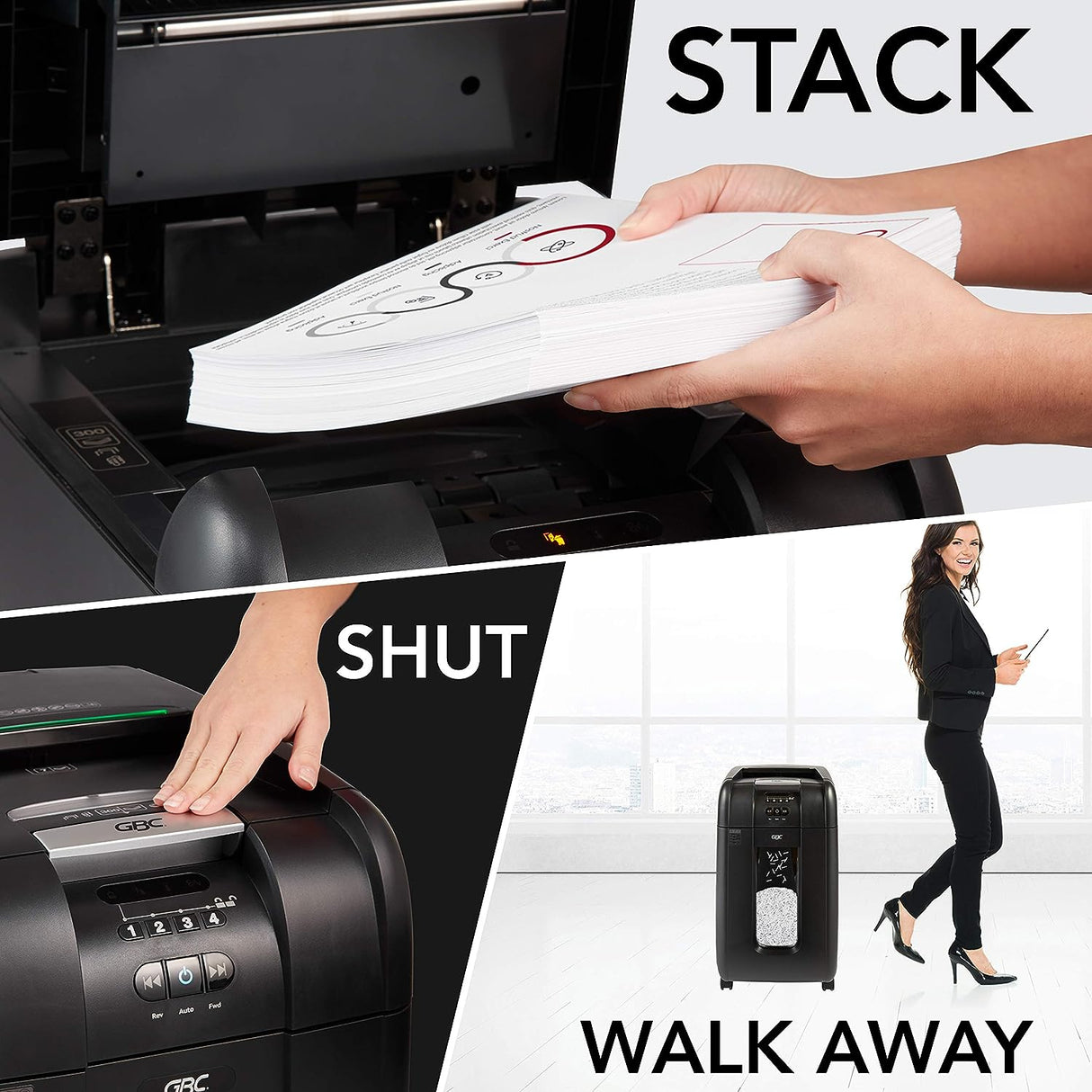 Image of GBC Swingline Stack and Shred 230X Autofeed Shredder