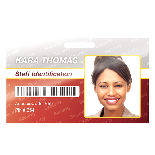 Fellowes Glossy Pouches - ID Tag punched, 10 mil, pack of 100