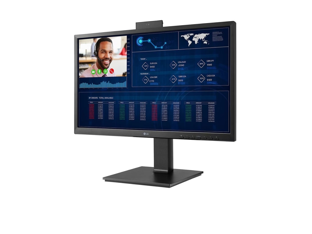 LG 24CQ651W-BP 23.8'' Full HD All-in-One Thin Client Display Bundle