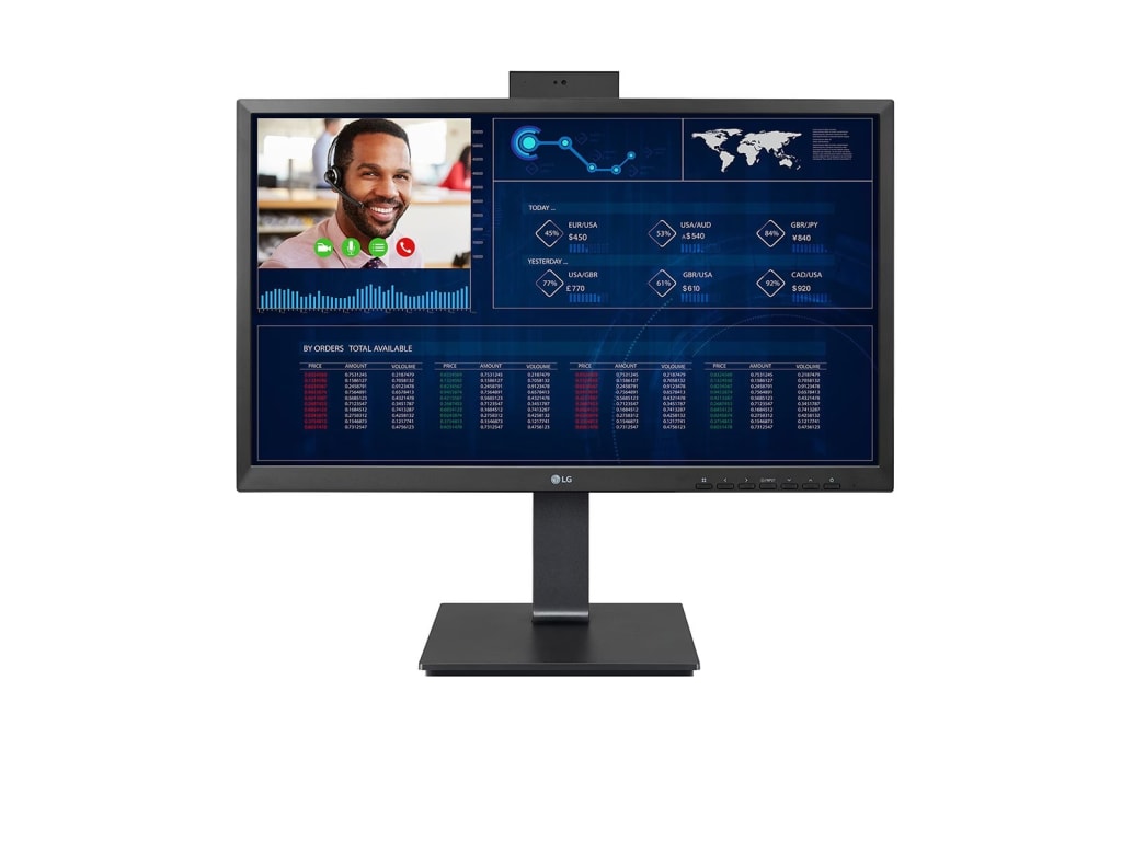 LG 24CQ651W-BP 23.8'' Full HD All-in-One Thin Client Display Bundle