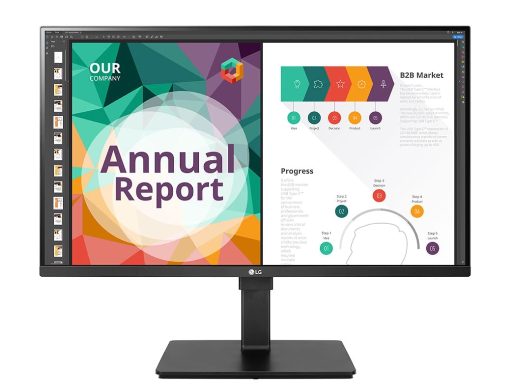 LG 32BN67U-B 31.5” HDR10 IPS UHD 4K Monitor - DCI-P3 95% (Typ.), AMD FreeSync