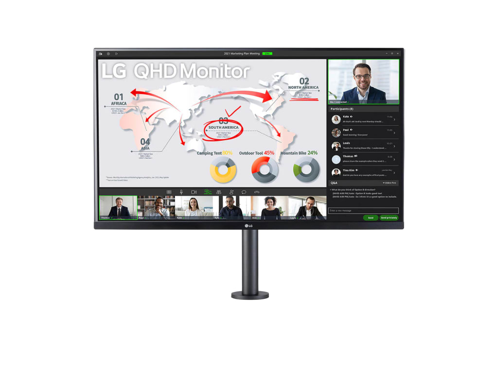 LG 32BP88Q-B 32-inch QHD IPS Ergo Monitor