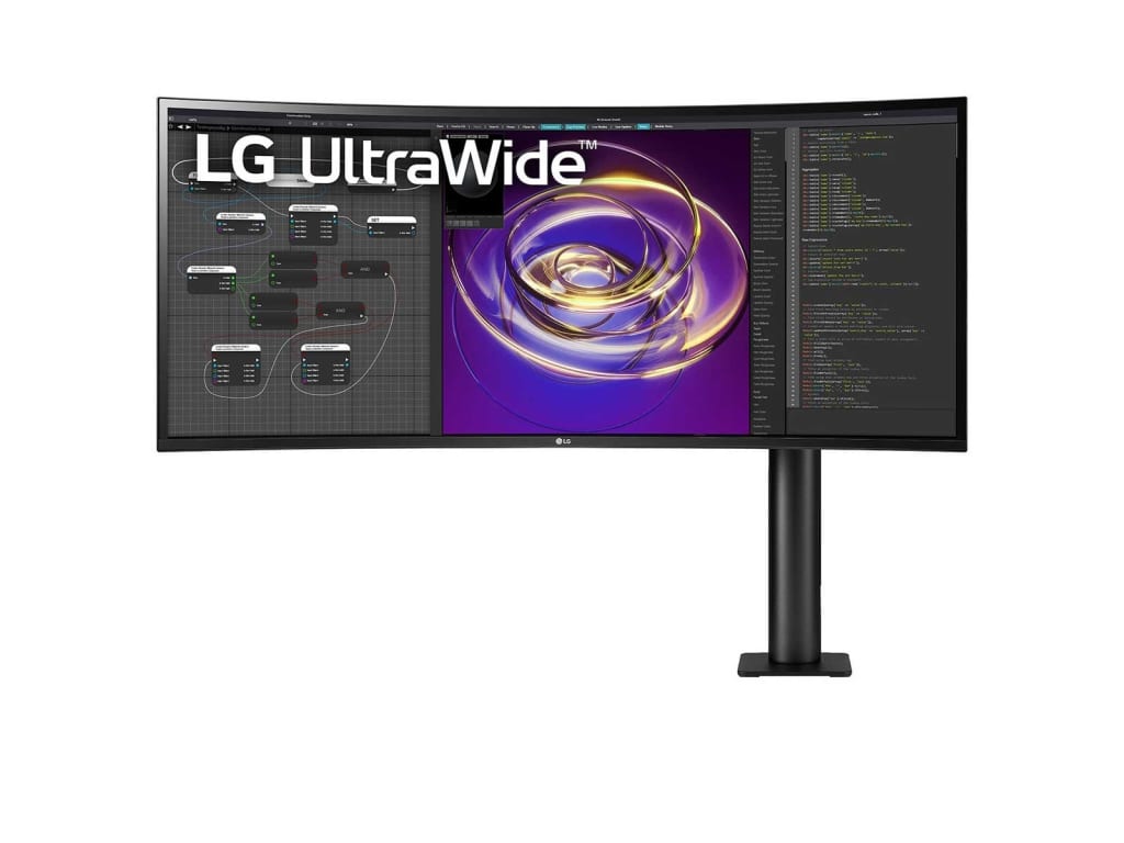 LG 34BP88CN-B 34-inch UltraWide Curved Ergo Monitor