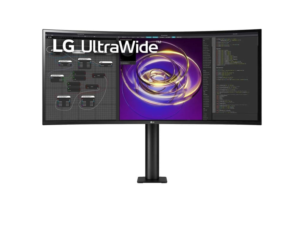 LG 34BP88CN-B 34-inch UltraWide Curved Ergo Monitor