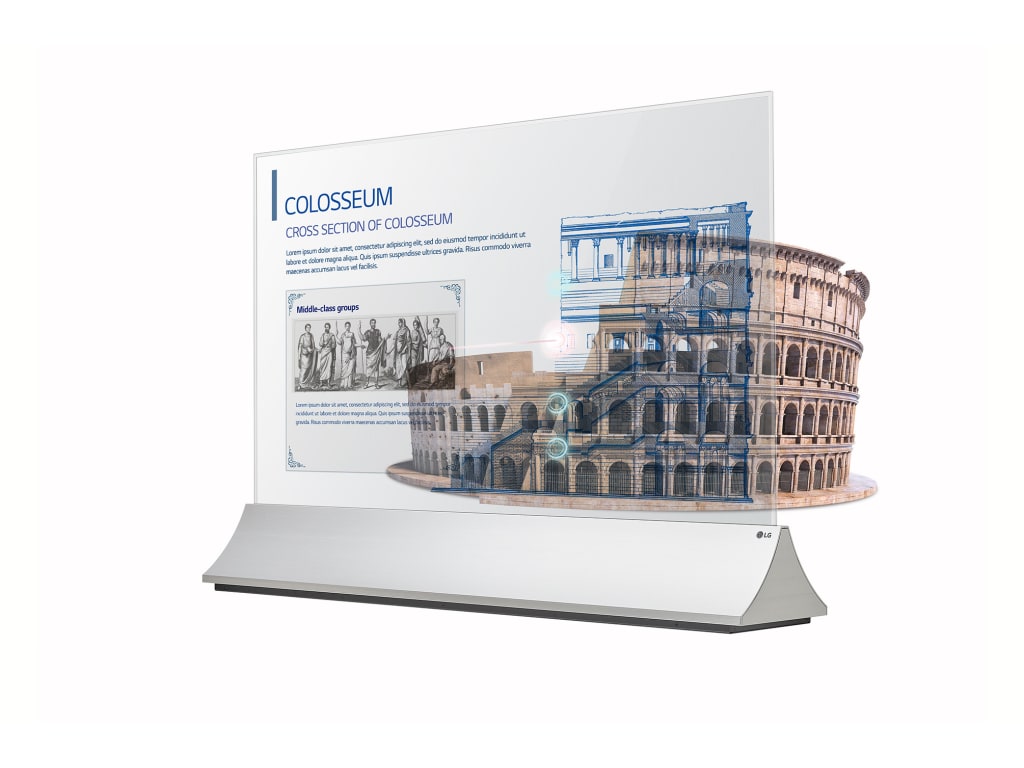 LG 55EW5PG-S 55" Transparent OLED Signage