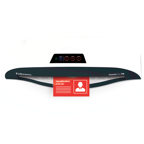 Fellowes Glossy Pouches - ID Tag with Clip Punch, 5 mil, Pack of 25