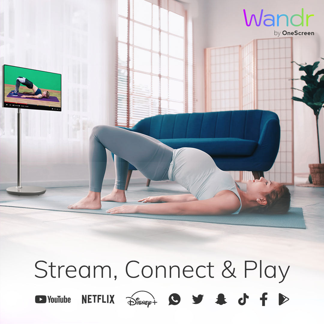 OneScreen Wandr - 32" Portable Smart Display, 4K Touchscreen, Android 13