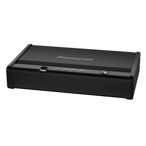 SentrySafe Biometric Pistol Safe 0.12 Cubic Fee - 3.2 x 16.4 x 9.8 Inches, 2.2 x 14 x 6.5 Inches, 15.75 lbs