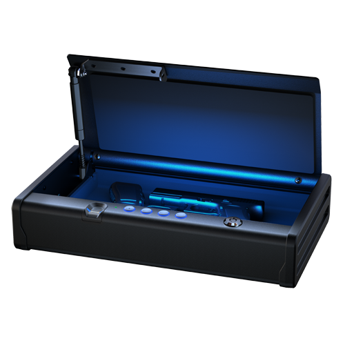 SentrySafe Biometric Pistol Safe 0.12 Cubic Fee - 3.2 x 16.4 x 9.8 Inches, 2.2 x 14 x 6.5 Inches, 15.75 lbs