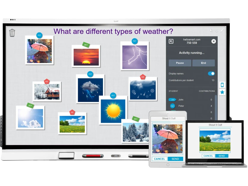 Smart 6286SCPW 86" Interactive Whiteboard