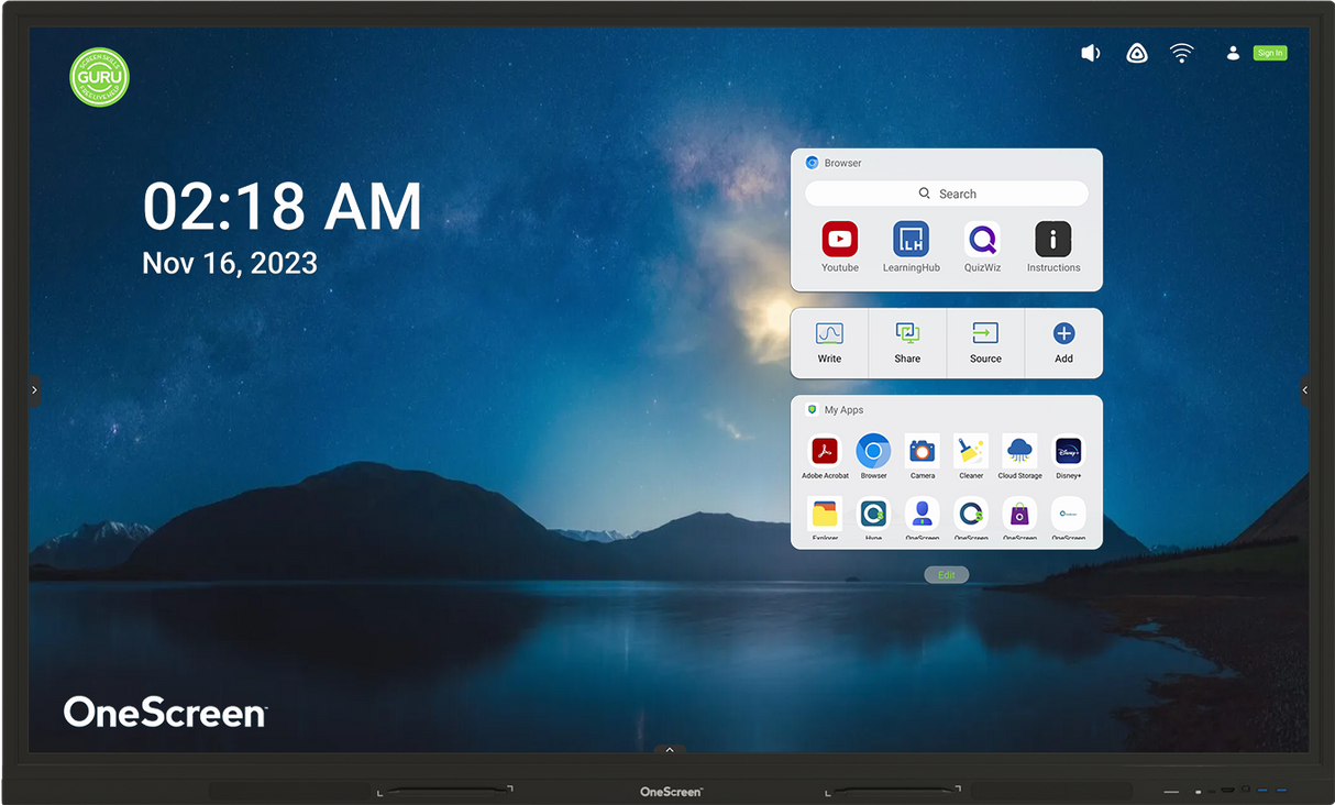 OneScreen TL7 55"Interactive Flat Panel Display