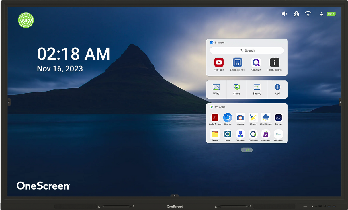 OneScreen TL7 55"Interactive Flat Panel Display
