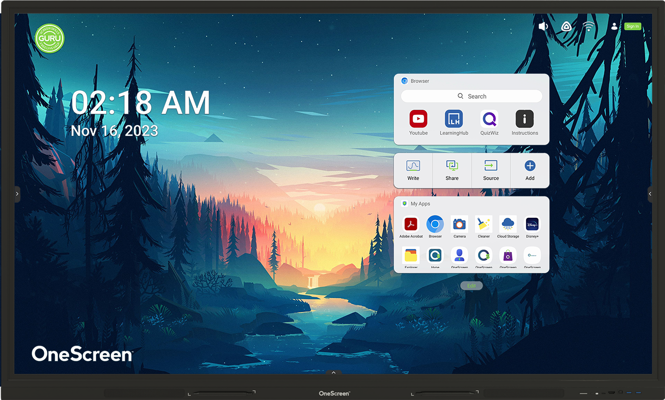 OneScreen TL7 86" Interactive Flat Panel Display