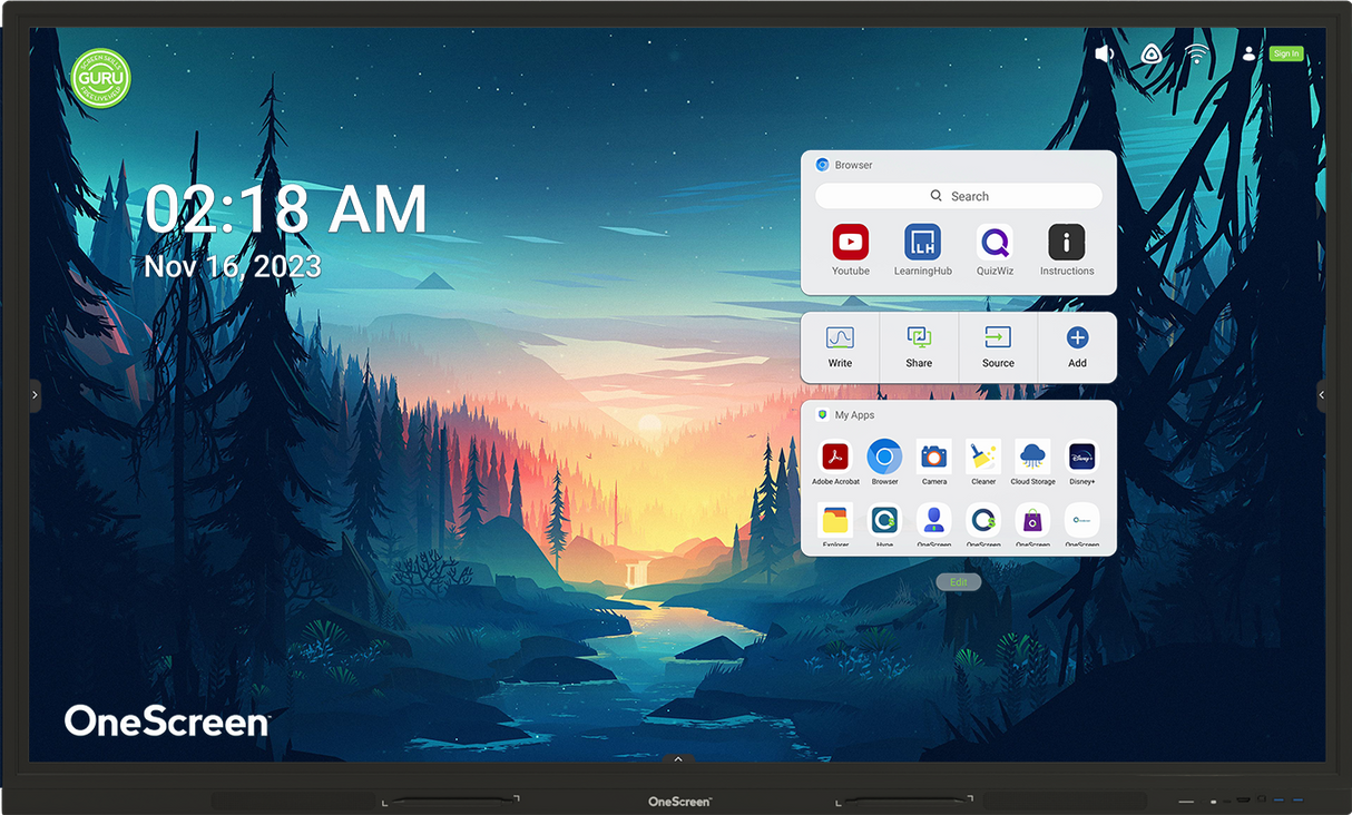 OneScreen TL7 75" Interactive Flat Panel Display