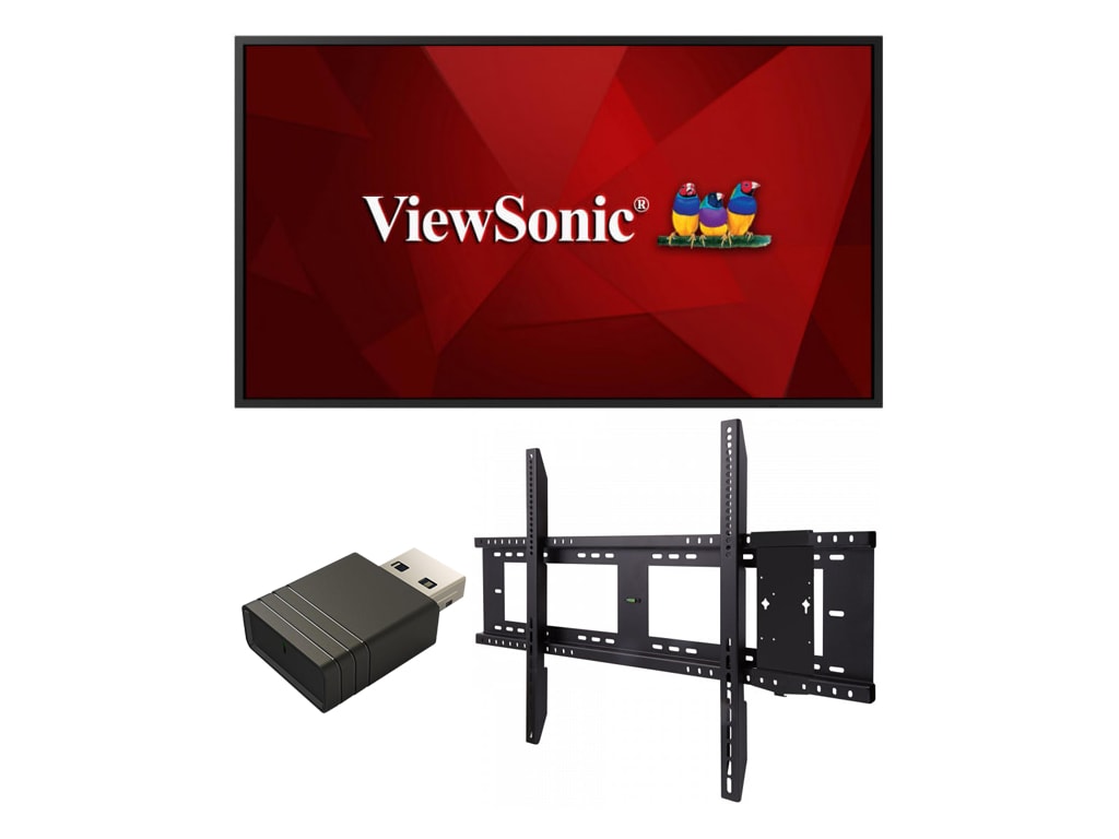 ViewSonic CDE5520-E1 55" Presentation Screen Bundle (Black)