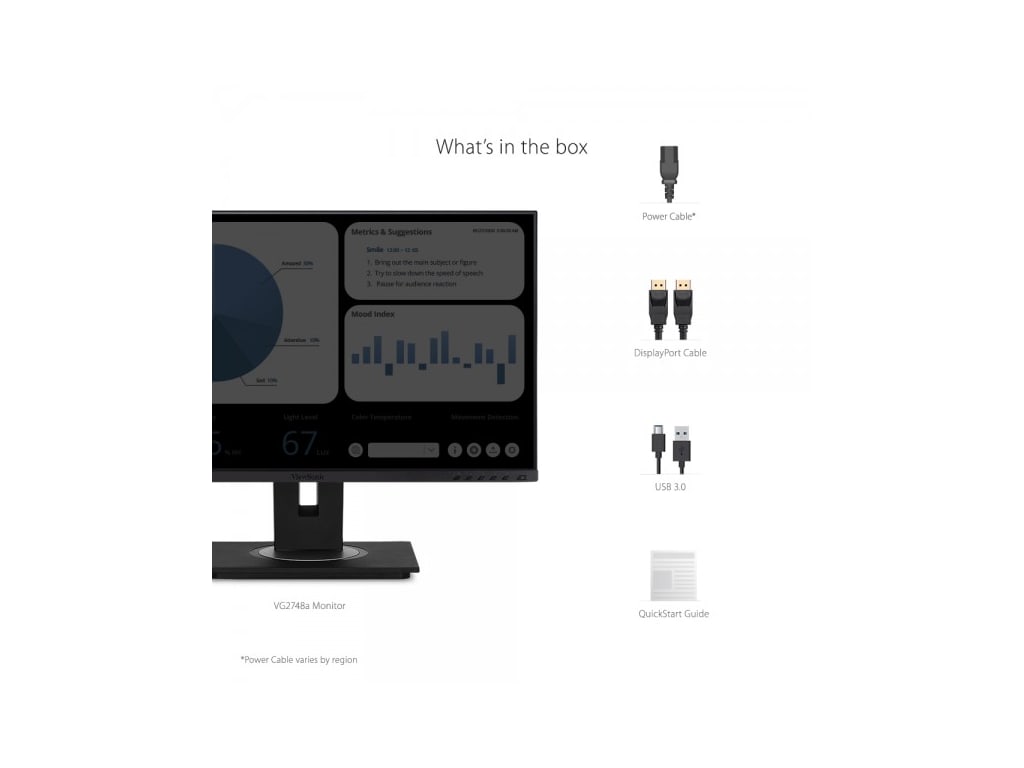 ViewSonic VG2748a 27-inch Ergonomic IPS Monitor