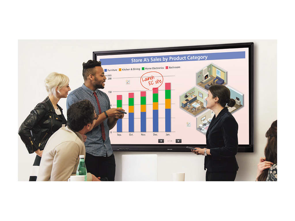 Sharp PN-CE701H 70" AQUOS BOARD 4K Interactive Flat Panel Display