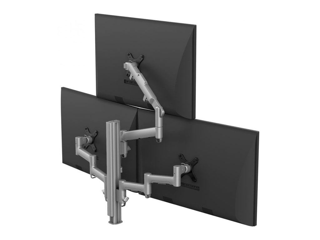 Atdec AWMS-3-D4651-H-S Triple Pyramid Monitor Arms Silver