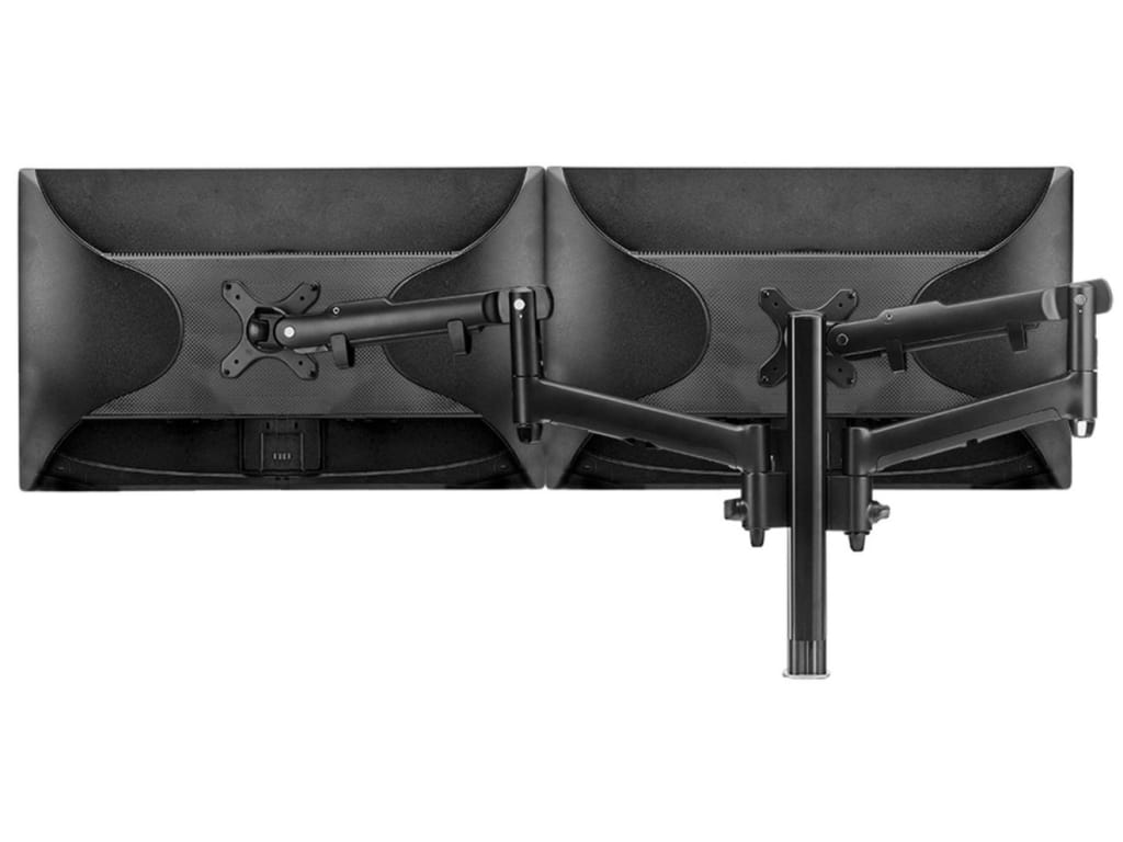 Atdec AWMS-2-D40-F-B 618mm Dual Dynamic Arms on 400mm Post
