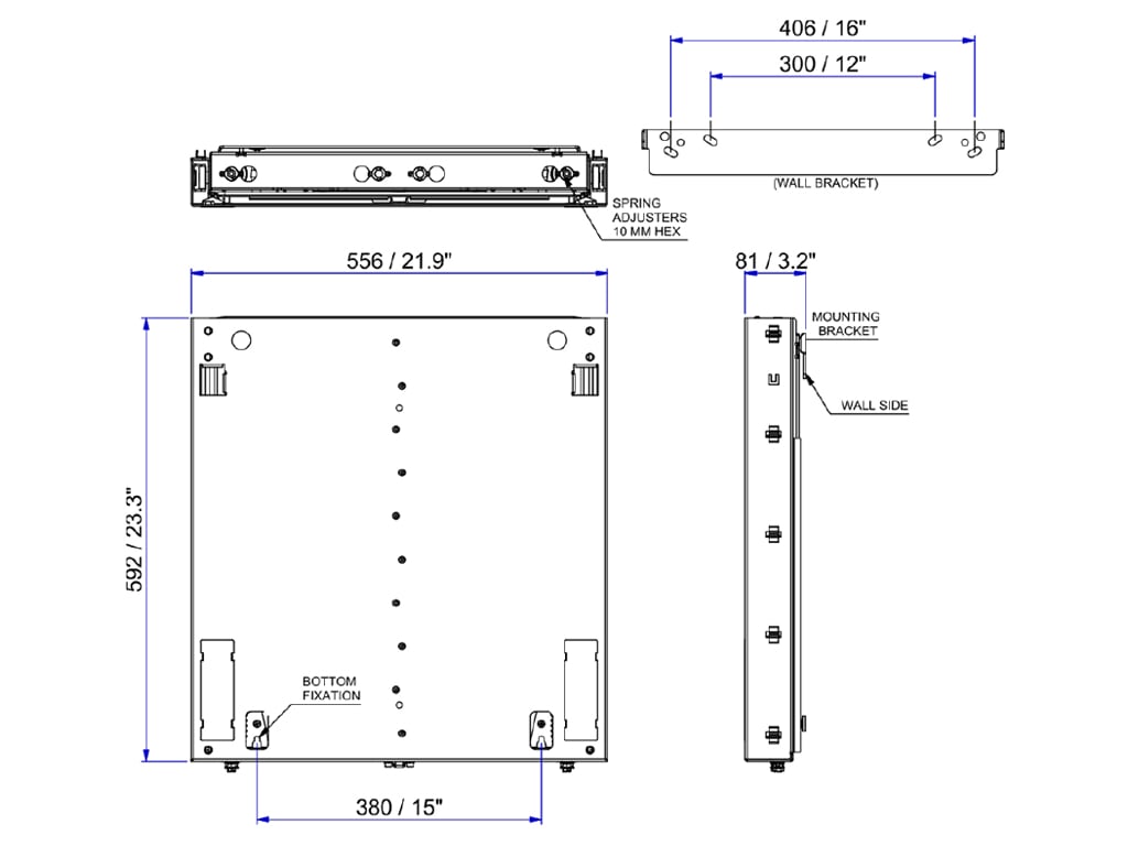 Promethean AP-ASW-90 86" Adjustable Wall Mount System for ActivPanel V5
