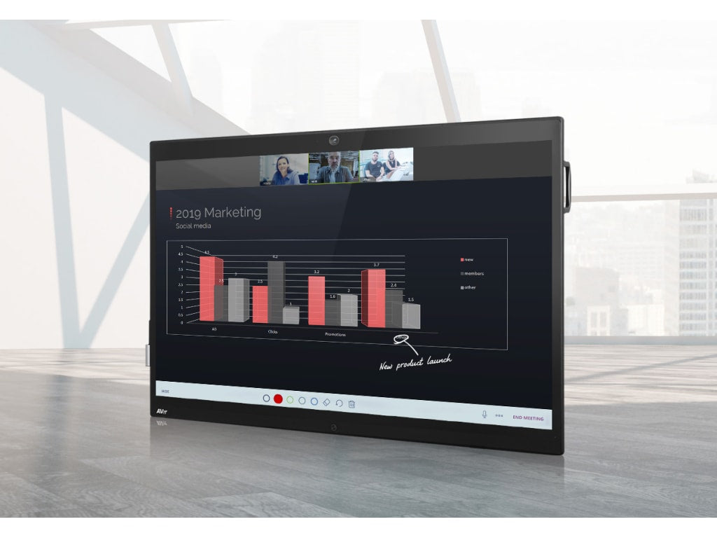 Aver Enterprise IFEP65PC1 65" 4K UHD Interactive Flat Panel Display