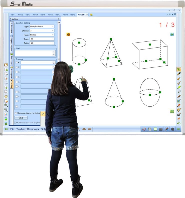 Smart Media 82" Interactive Multimedia Whiteboard