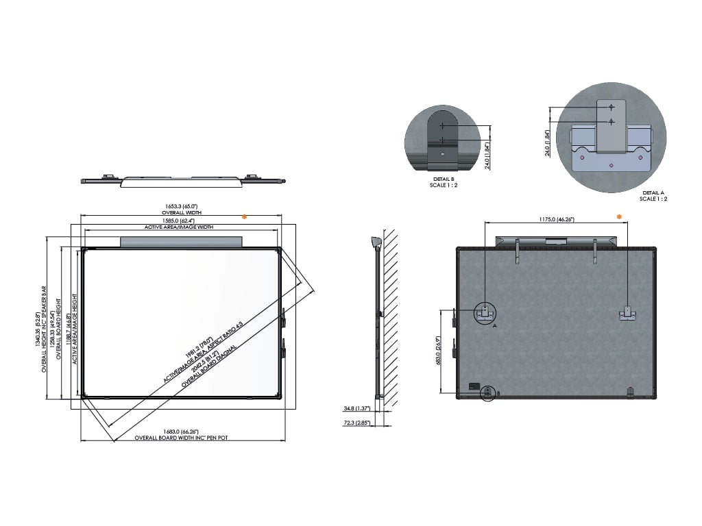 Promethean AB10T78D UST v2 - 78" Interactive Whiteboard Package