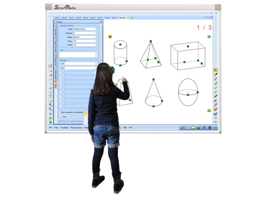 Smart Media 82" Interactive Multimedia Whiteboard