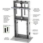 AVFi LFT7000FS-XL Fixed Lift Stand for XL 65"-90+" Display