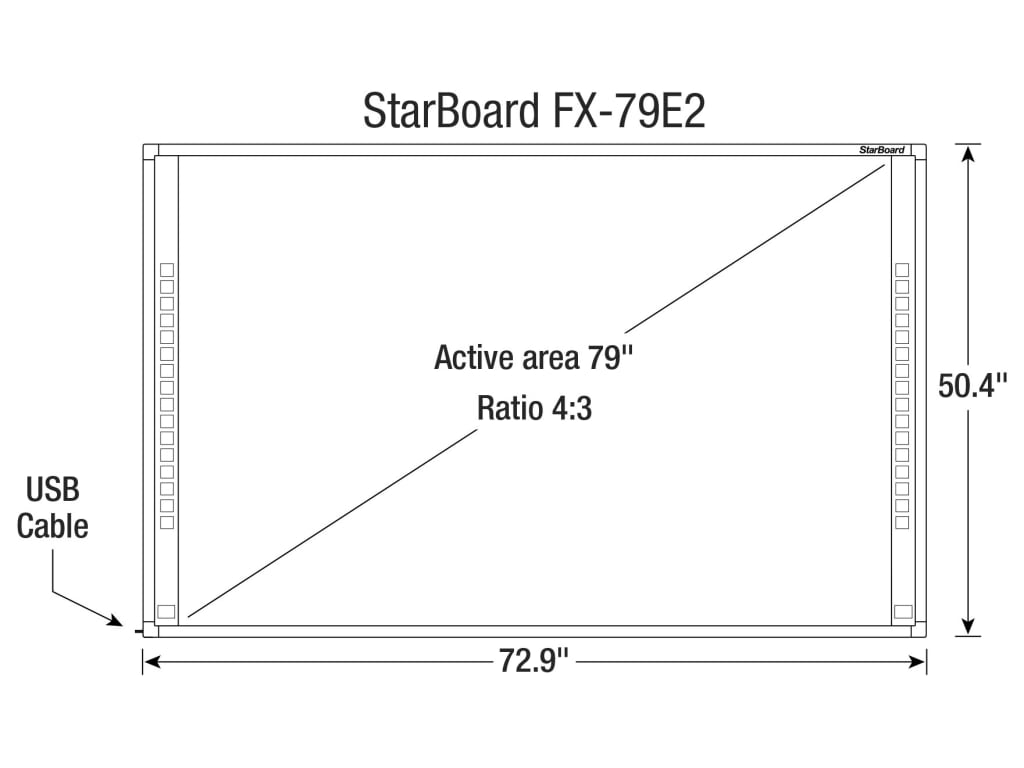Starboard FX-79E2 79" Interactive Whiteboard