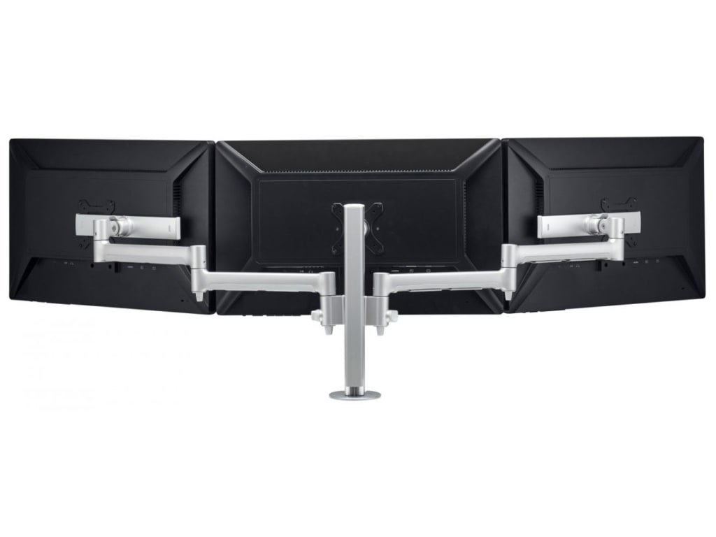 Atdec AWMS-3-137S4-H-S Triple Monitor Arms (Silver)