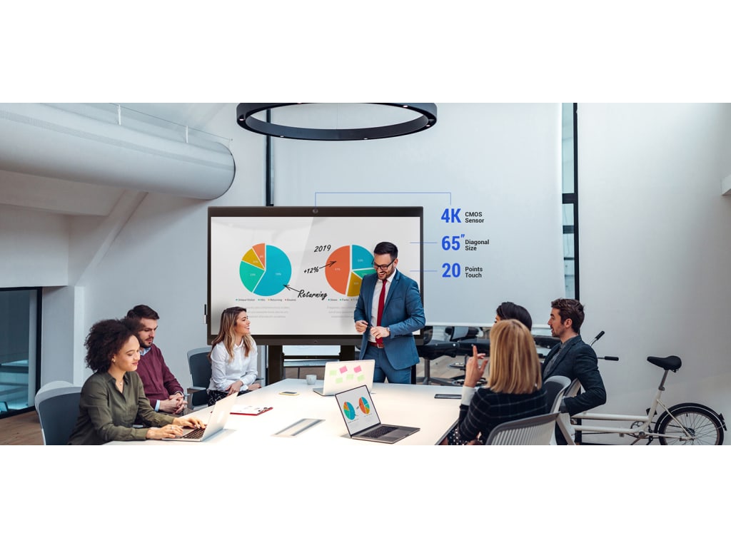 Aver Enterprise IFEP65PC1 65" 4K UHD Interactive Flat Panel Display