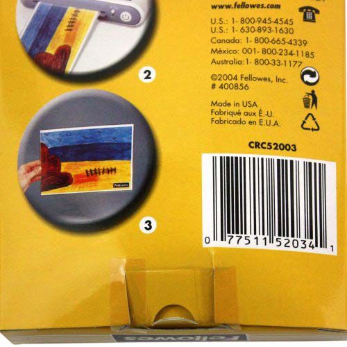 Fellowes 5mil Punched Luggage Tag Pouches With Loops 50-pack