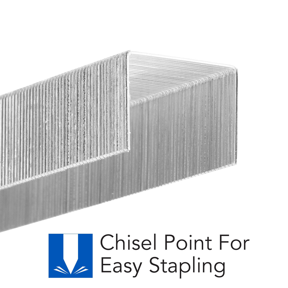 Swingline Optima High Capacity Staples, 3/8" Leg, 125/Strip, 2,500/Box