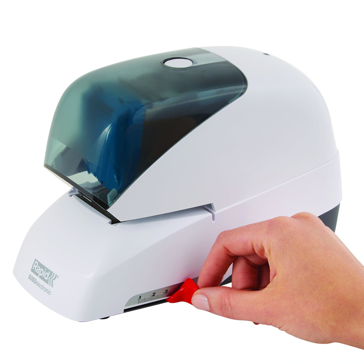 Rapid 5050e Electric Cartridge Stapler - White, 60 Sheets