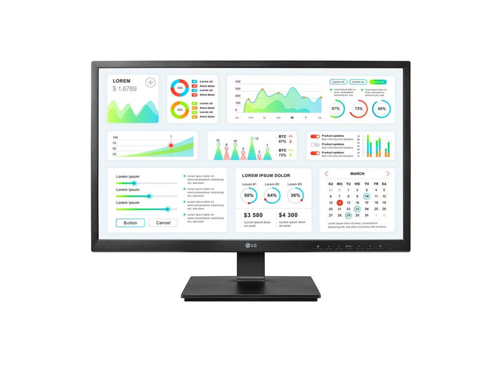 LG 24CK550Z-BP 24-inch Full HD IPS Zero Client Display Bundle