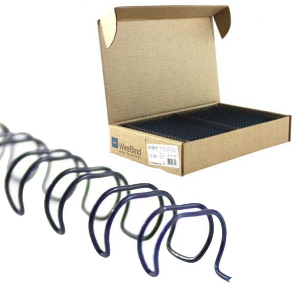 GBC Premium 7/16" Navy Blue 3:1 Twin Loop Wire