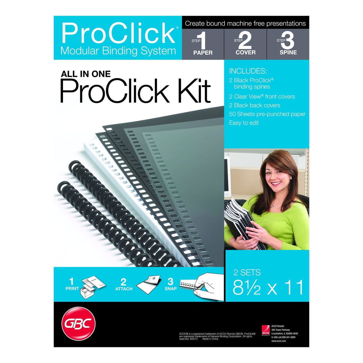2g Proclick GBC ProClick Presentation Kit, Model: DIY-516, 5/16