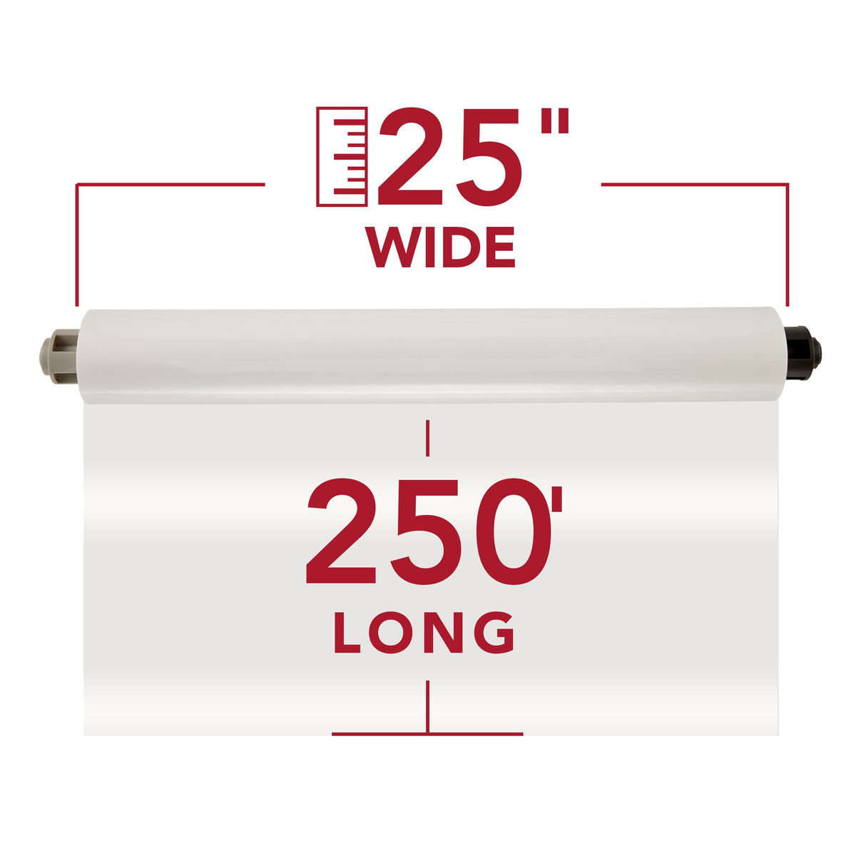 GBC EZLoad 25" x 250' Gray End Cap Laminating Roll Film, Gloss, 3 mil, – Clary B 3000024EZ