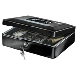 SentrySafe Steel Cash Box with Privacy Key Lock, 0.21 Cubic Feet, 3.7 x 11.8 x 9.3 Inches, 4.67 lbs.