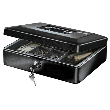 SentrySafe Steel Cash Box with Privacy Key Lock, 0.21 Cubic Feet, 3.7 x 11.8 x 9.3 Inches, 4.67 lbs.