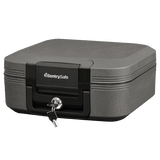 SentrySafe Fireproof and Waterproof Black Steel Fire/Water Chest - 0.28 Cubic Feet Capacity, 6.6 x 15.4 x 14.3 Inches, 4.4 x 12.8 x 8.5 Inches Interior, 20.4 lbs